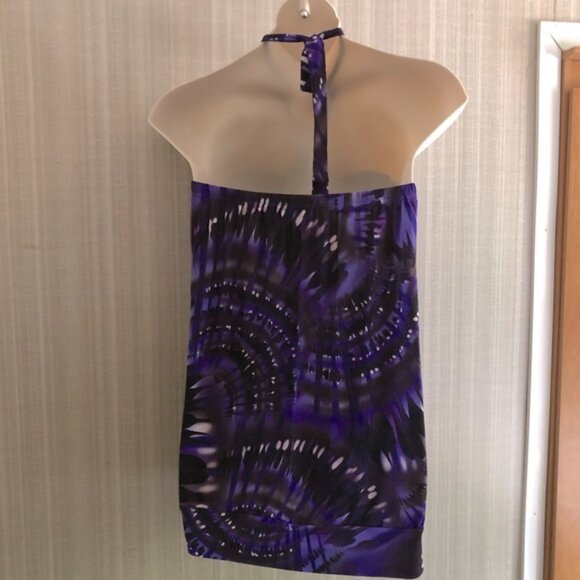MXM Purple Print Halter Top - Picture 3 of 7